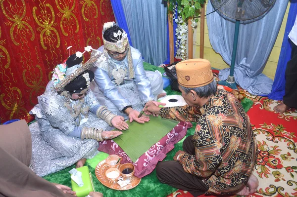 Tarakan Indonesia March 2020 Mappacci Traditional Wedding Ceremony Bugisnese Indonesia — Stock Photo, Image