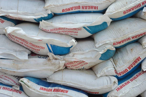 Tarakan Indonesia April 2020 Stack Sacks Rice Truck — Stock Photo, Image