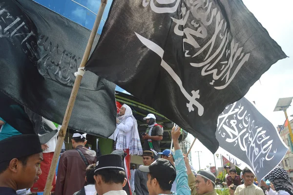 Tarakan Indonesia November 2018 Aksi Damai Oleh Kelompok Muslim Tarakan — Stok Foto