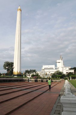 SURABAYA - INDONEZYA, 27 Nisan 2013: Surabaya Kahramanları Anıtı 10 Kasım 'da Surabaya' da hayatını kaybeden kahramanlara bir övgü olarak