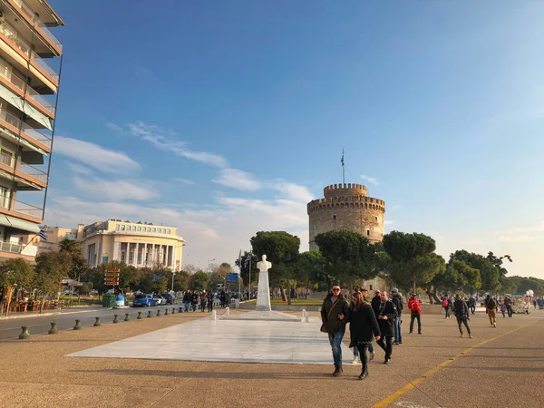 Salonicco Grecia 2018 Torre Bianca Salonicco — Foto Stock