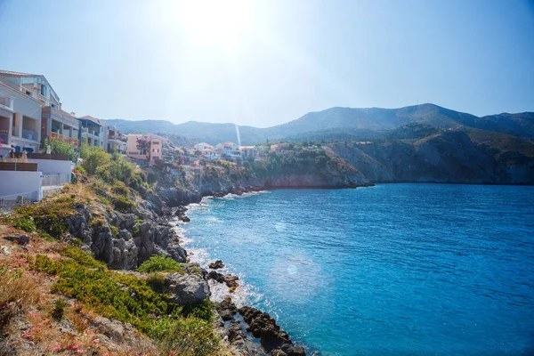 Assos บนเกาะ Kefalonia ในกรีซ — ภาพถ่ายสต็อก