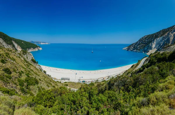Exotische Myrtos Beach in Kefalonia, Griekenland — Stockfoto