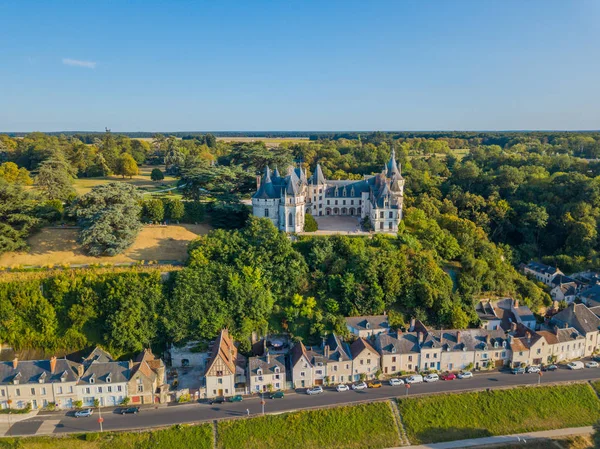 Amboise Chateau hava fotoğrafçılığı. Fransa. — Stok fotoğraf