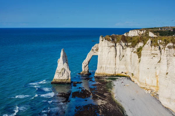 Westkust van Frankrijk. Kliffen van Etreta — Stockfoto