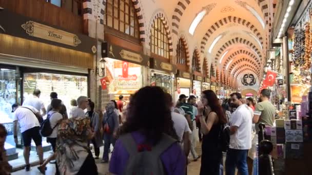 Місир Carsisi Збудованого Сторіччі Магазини Місцевих Жителів Туристів Різних Країн — стокове відео