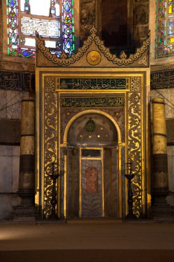 Ayasofya, İstanbul 'da bir müze, tarihi bazilika ve camidir. Bizans İmparatoru Justinianus tarafından 532-537 yılları arasında İstanbul 'da inşa edildi. Fotoğraf çekimi tarihi 14 Haziran 2020