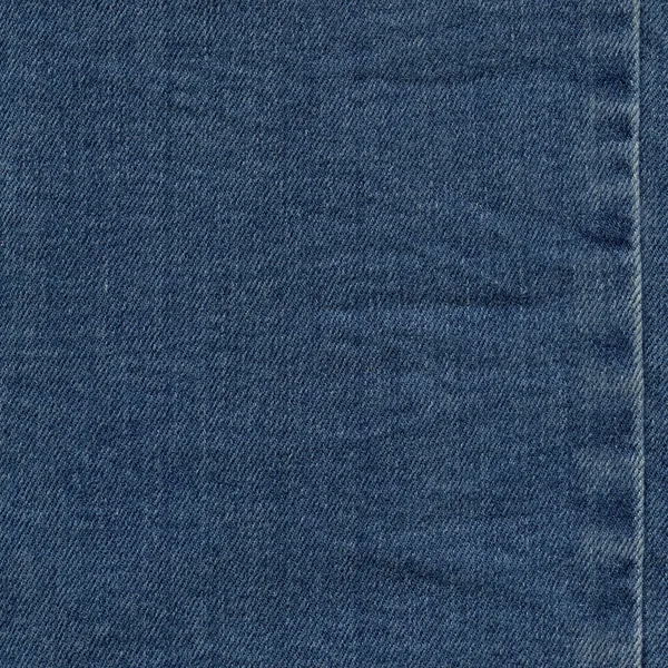 Naad Blauwe Denim Katoen Jeans Stof Textuur Achtergrond Behang — Stockfoto