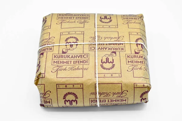 土耳其最好的干咖啡商人Kurukahveci Mehmet Efendi 包装咖啡 2019年2月23日 土耳其伊斯坦布尔 — 图库照片