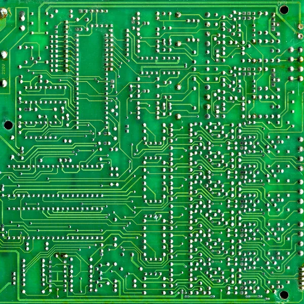 High Tech Electronic Circuit Board Detail Background Shot — Stock Photo, Image