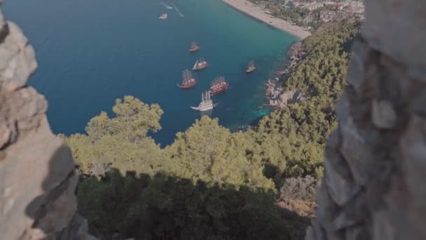 Punto di vista Castello di Alanya Turchia — Video Stock