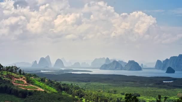 Timelaspe shot of Toh Li View Point, provincia de Phang-Nga, Tailandia — Vídeos de Stock