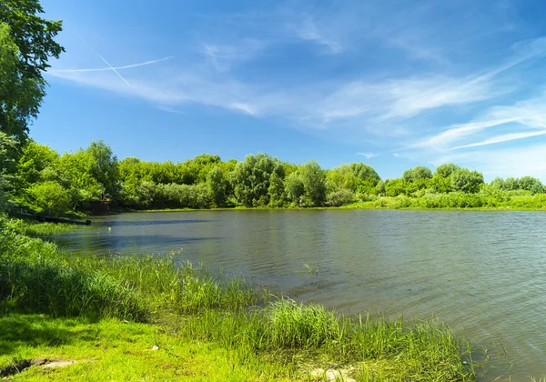 River vidéki terepen a tavaszi időhossz — Stock Fotó