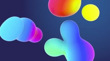 Renkli Arkaplanı Karıştıran Güzel Fx Organik Görünüm Cgi Animasyonları