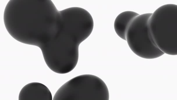 Futuristisch Organisch Ontworpen Liquid Animated Abstraction Form Close-up — Stockvideo