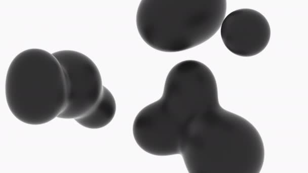 Concept de Belle Vue Organique Cgi Animations Mélange de Fond Noir et Blanc — Video