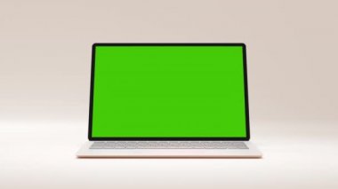 İş Blog 'u veya Oyun Uygulaması Video Kapatma 4k için Chromakey 3d Bilgisayarı Temizle