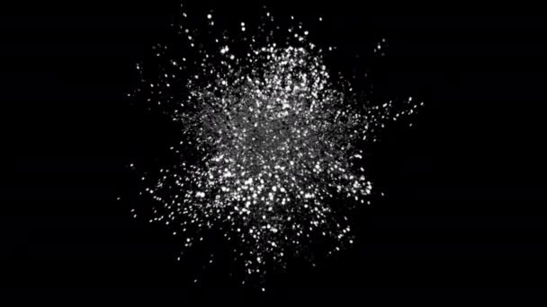 Colorato elegante movimento Confetti 3d scoppio su sfondo nero Sparks Wallpaper — Video Stock