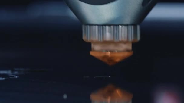 Modern Technological Cnc Cutting Power Metallic Ironwork Objeto Hot Gás Closeup — Vídeo de Stock