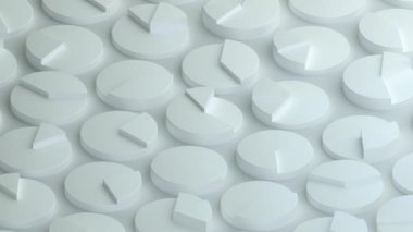 İstatistik Grafikleri ve Finans Turtası 4k için 3d Canlandırma Şablonu Arkaplanı
