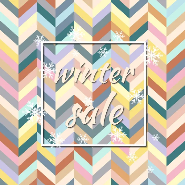 Venta Invierno Ilustración Vectorial Fondo Invierno Chevron Stylle Para Promoción — Vector de stock