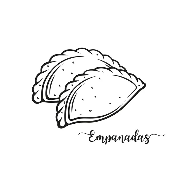 Empanadas of gebakken taart — Stockvector