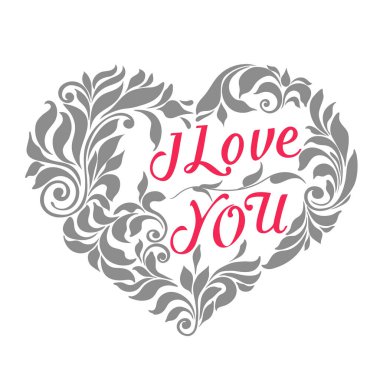 Süslü Victoria aksesuarı. Kartpostal tasarımı için vektör dekoratif kalp