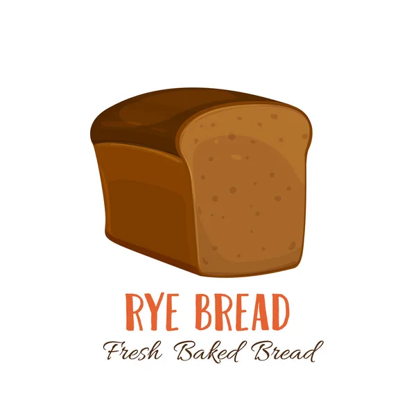 Rye Bread Icon Bakery Shop Food Design Vector Illustration — Stock Vector