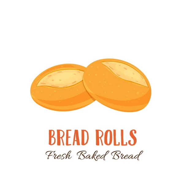 Bread Rolls Icon Bakery Shop Food Design Vector Illustration — Stock Vector