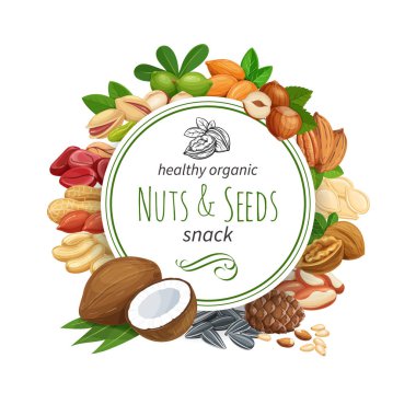 Fındık ve çekirdekli pankart şablonu