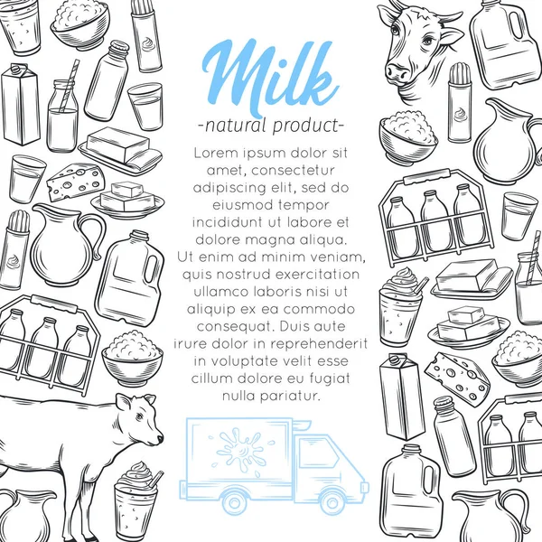 Modelo de produto lácteo —  Vetores de Stock