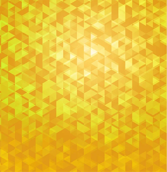 Yellow Geometric Polygonal Abstract Background Destruction Surface Particle Illustration — Stock Vector