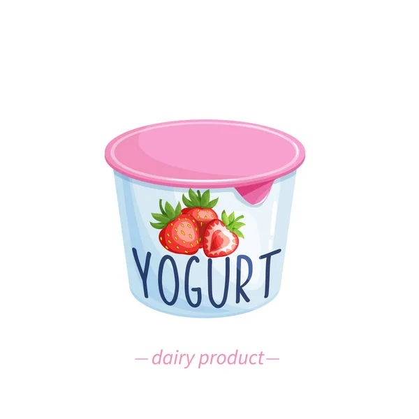 Vector yogurt icon — Stock Vector