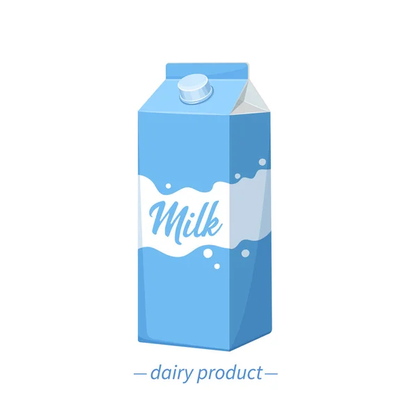 Ícone da caixa do leite do vetor . — Vetor de Stock