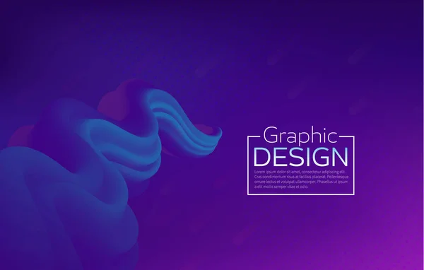 Abstract Gradient Background Fluid Shape Liquid Wave Purple Vector Illustration — Stock Vector