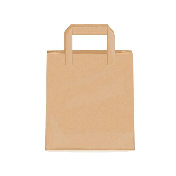 Kraft Paper Bag Groceries Vector Illustration — Stock Vector