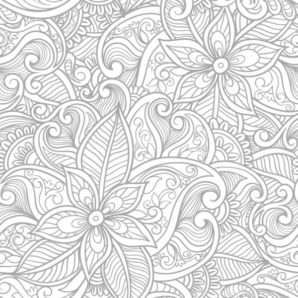ペイズリーの花のシームレスなパターン インドの装飾品 東洋の民族モチーフ トルコの背景 ベクターイラスト — ストックベクタ
