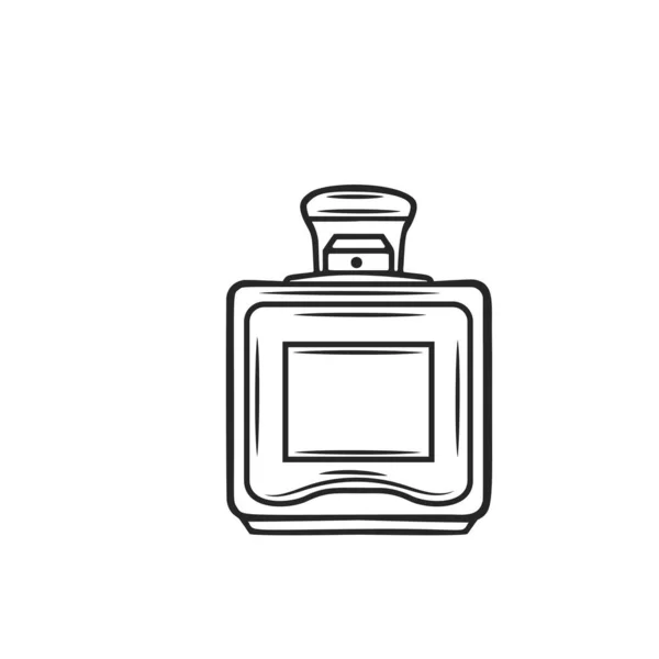 Parfüm Symbol Umrissvektor Handgezeichnete Modefrau — Stockvektor