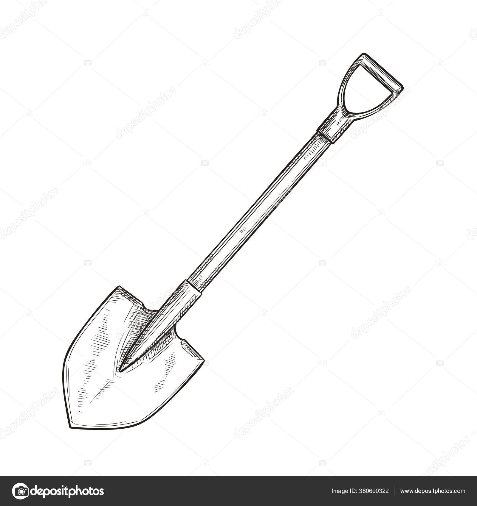 Garden Shovel Icon Sketch Style Vector Illustration Garden Tools Stock  Vector by ©tory 380690322, image size:1600x1700