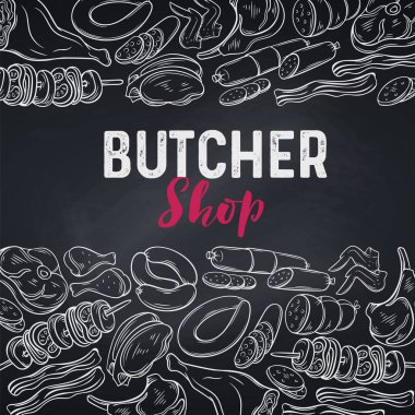 Et ürünü, kasap dükkânı poster şablonu menü şablonu tasarım yiyecek üretimi, broşürler, pankart, restoran menüsü ve pazar