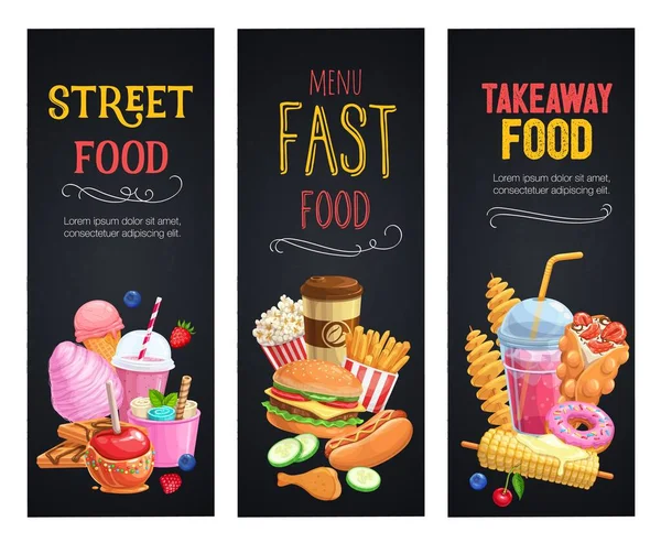 Διαφημιστικά Πανό Takeaway Γεύμα Πρότυπο Βάφλες Φούσκα Hong Kong Σπιράλ — Διανυσματικό Αρχείο