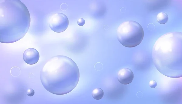 Liquide Fond Fluide Avec Des Boules Mise Page Pour Conception — Image vectorielle