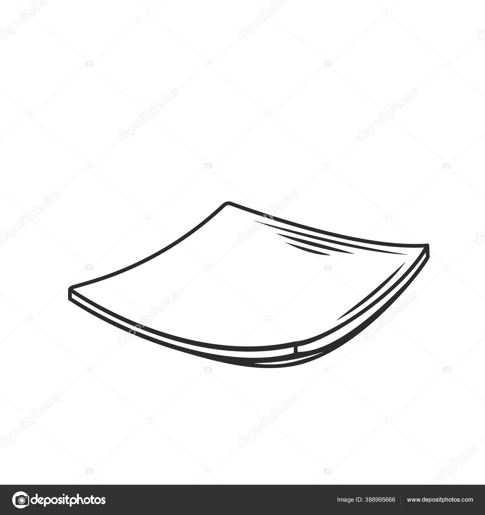 Piring Kosong Persegi Asia Garis Besar Ikon Untuk Desain Masakan Stok Vektor C Tory 388995666