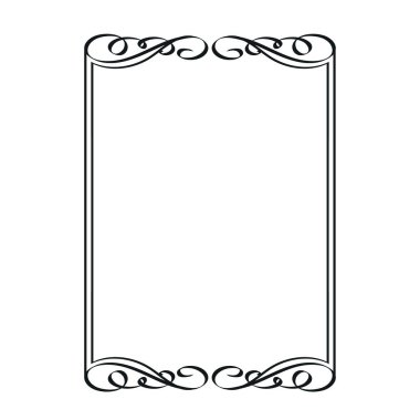Vintage calligraphic frame clipart