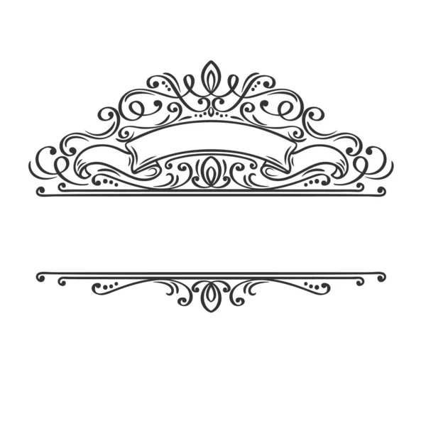 Calligraphic Design Frame — Stock Vector