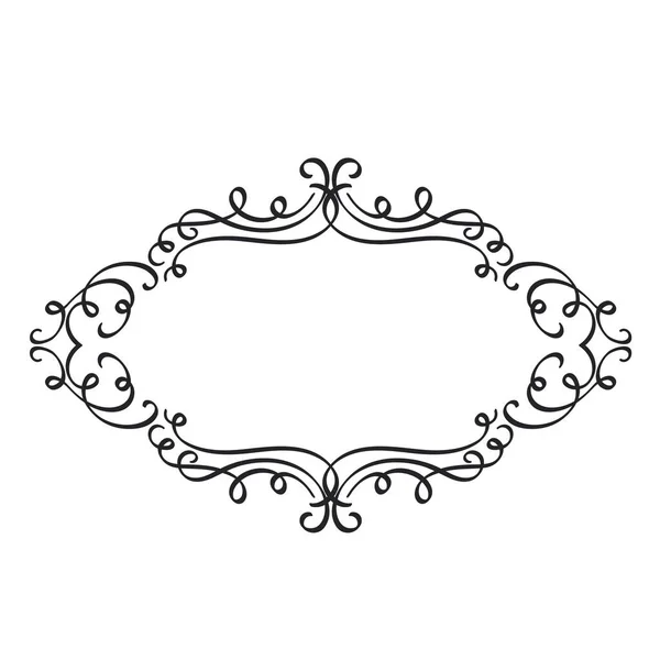 Calligraphic Design Frame — Stock Vector