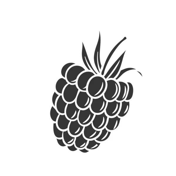 Raspberry glyph icon. — Stock Vector