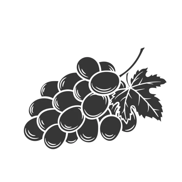 Glyphe de raisin icône. — Image vectorielle