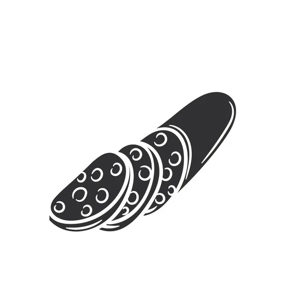 Sausage glyph icon. — Stock Vector