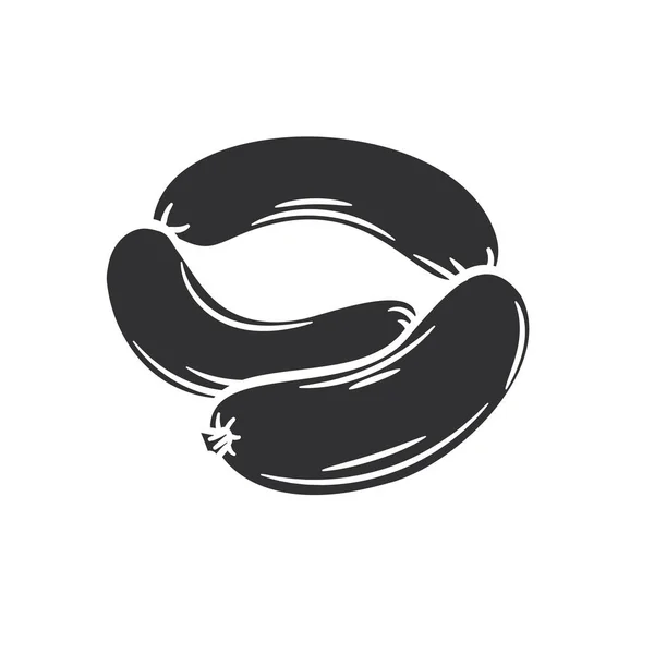 Wieners glyph pictogram — Stockvector